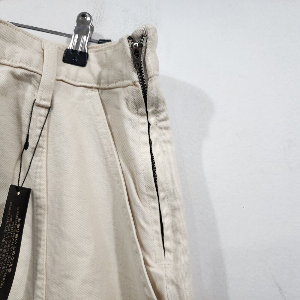 Banana Republic Denim Flare Maxi Skirt Ivory Cream High-waisted Jean NWT Size 16 - Picture 5 of 15